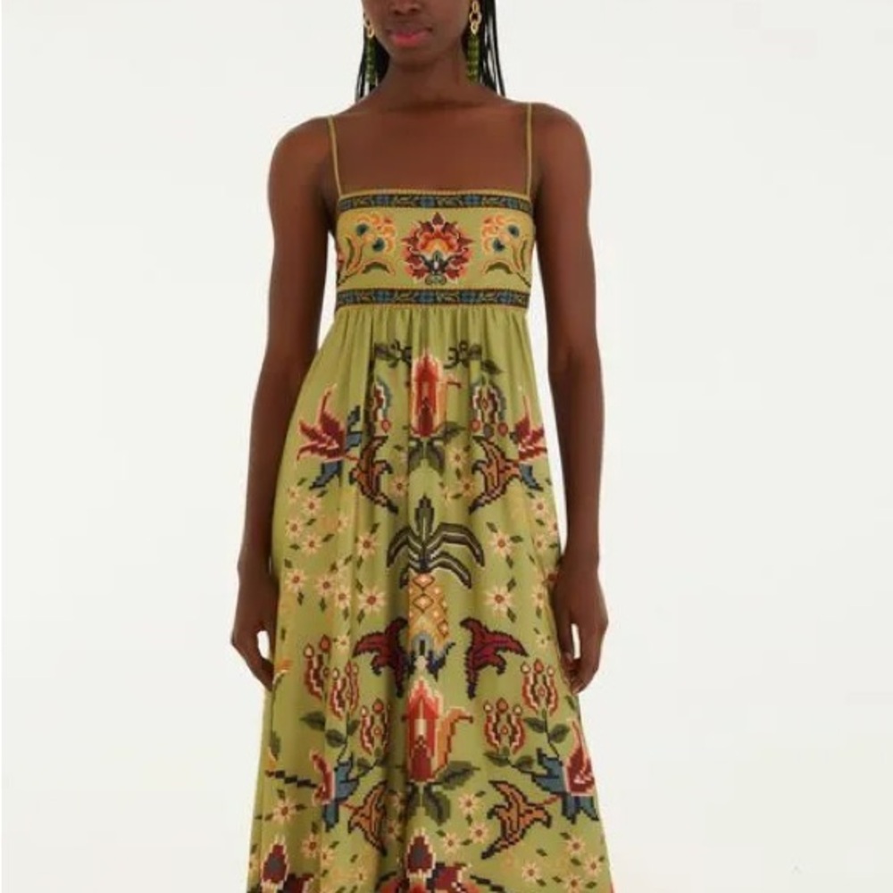 FARM Rio Green Maxi Dress